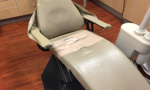 Miller Upholstery - Dental Chair Reupholstery Before